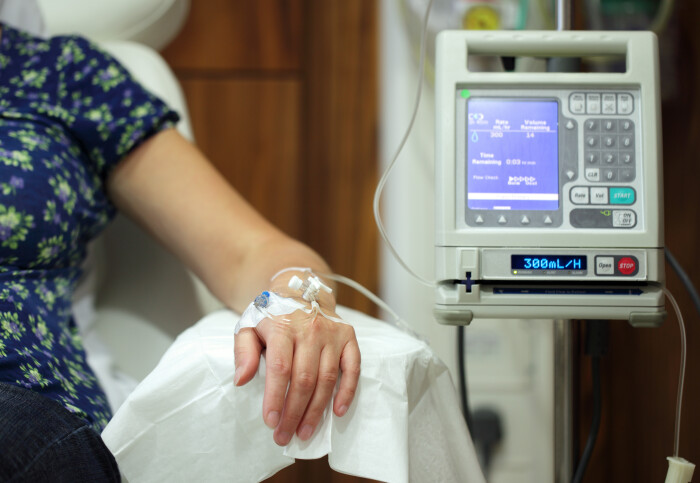 Patient receiving chemotherapy