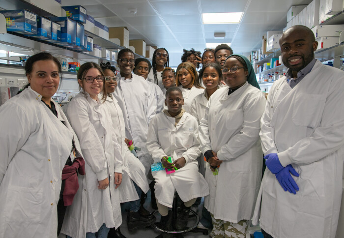 Sickle cell warriors visiting the Hammersmith Campus