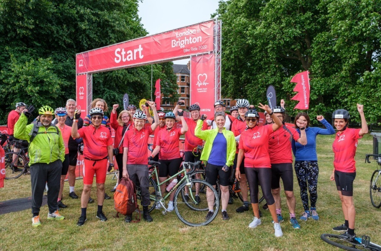 Researchers from Imperial's National Heart & Lung Institute taking part in the London to Brighton Bike Ride.