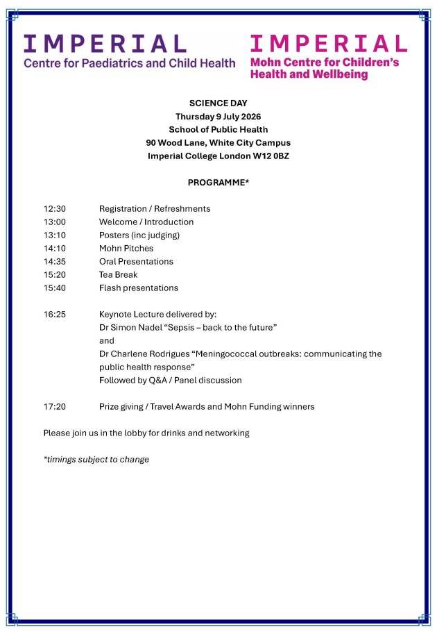Flyer with programme details