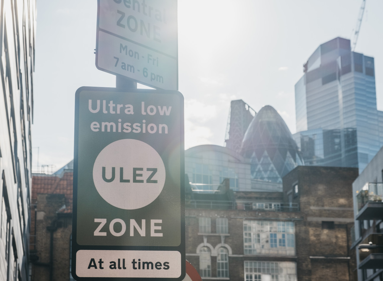 A sign in London about the Ultra-Low Emissions Zone