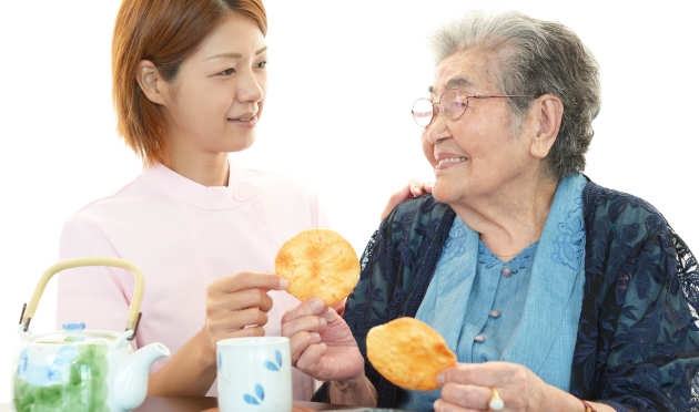 Carer and older person
