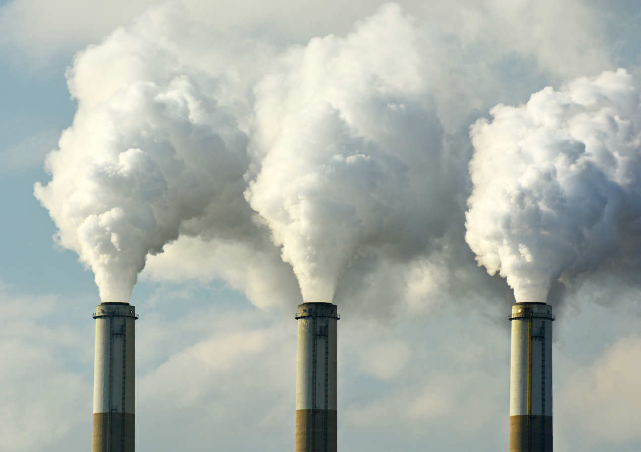 Smoke coming from a coal power plant