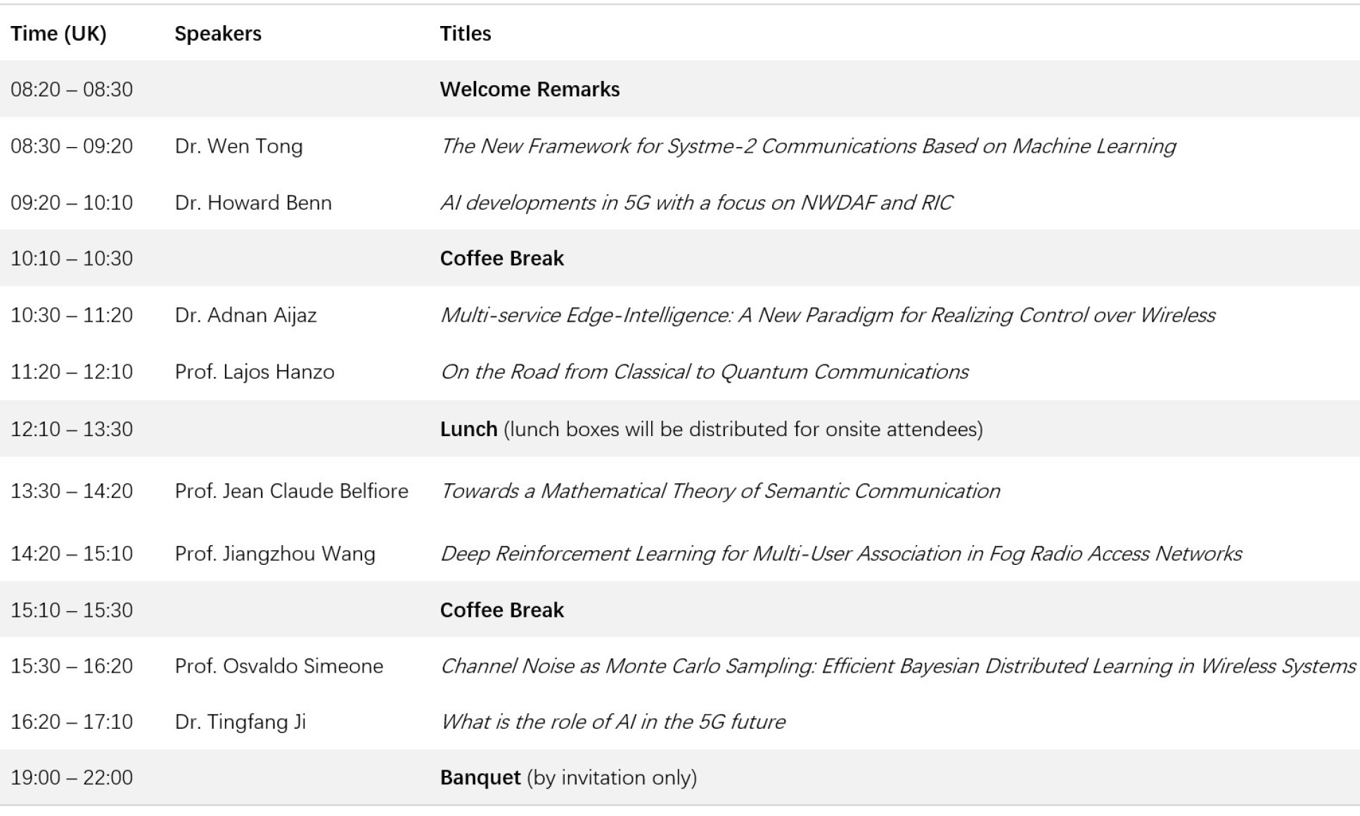 timetable