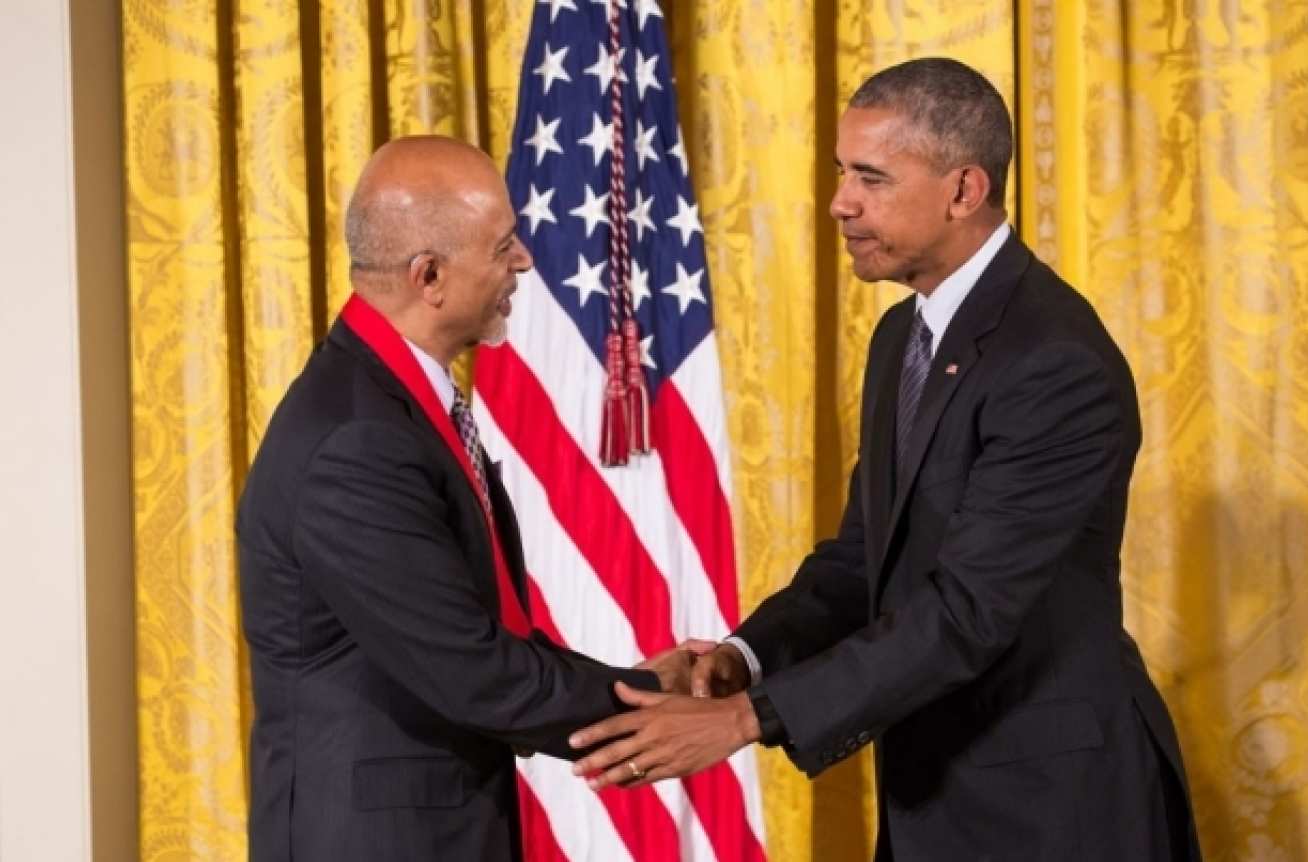 Abraham Verghese received a National Humanities Medal from President Barack Obama