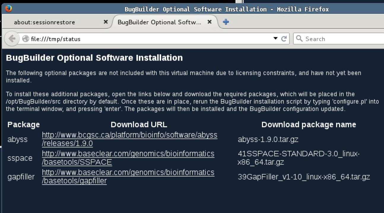 Optional Component downloads