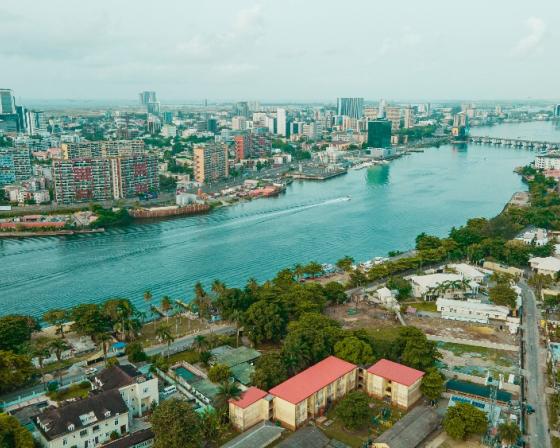 The skyline of Lagos, Nigeria in the day