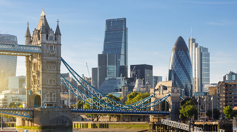 Tower Bridge and City of London