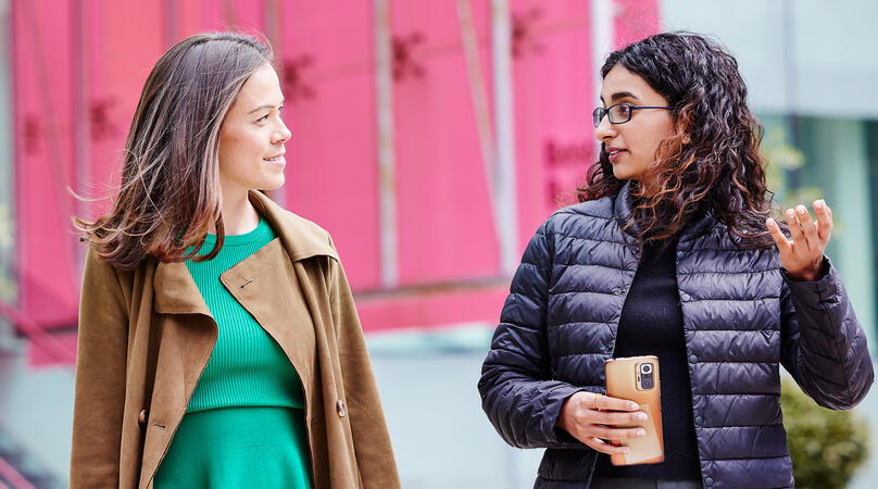 MBA students in Dalby Court