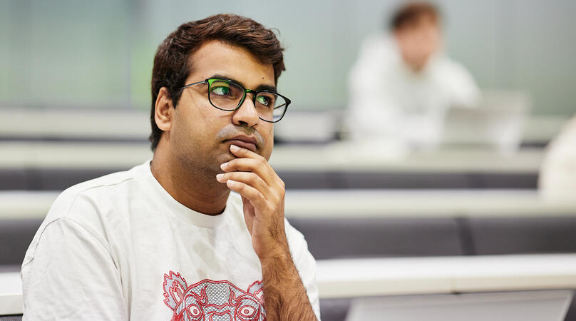 Student in lecture