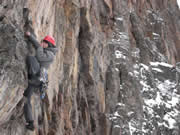 Virgil climbing the big wall