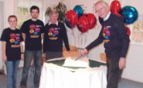 Cake cutting at Silwood Park 