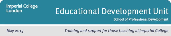 Educational Development Unit Newsletter May 2015