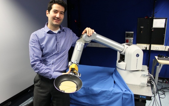 Teaching a robot to flip pancakes