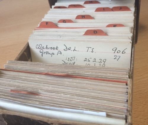 Card index 1932-1939