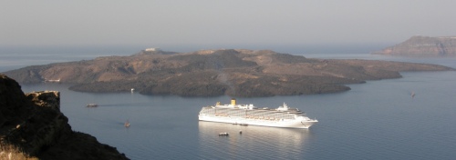 View of the Kameni Islands
