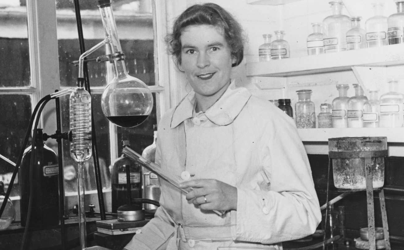 Greta Stevenson in the lab