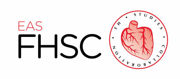 Logo of the FHSC project.  Red heart in red circle