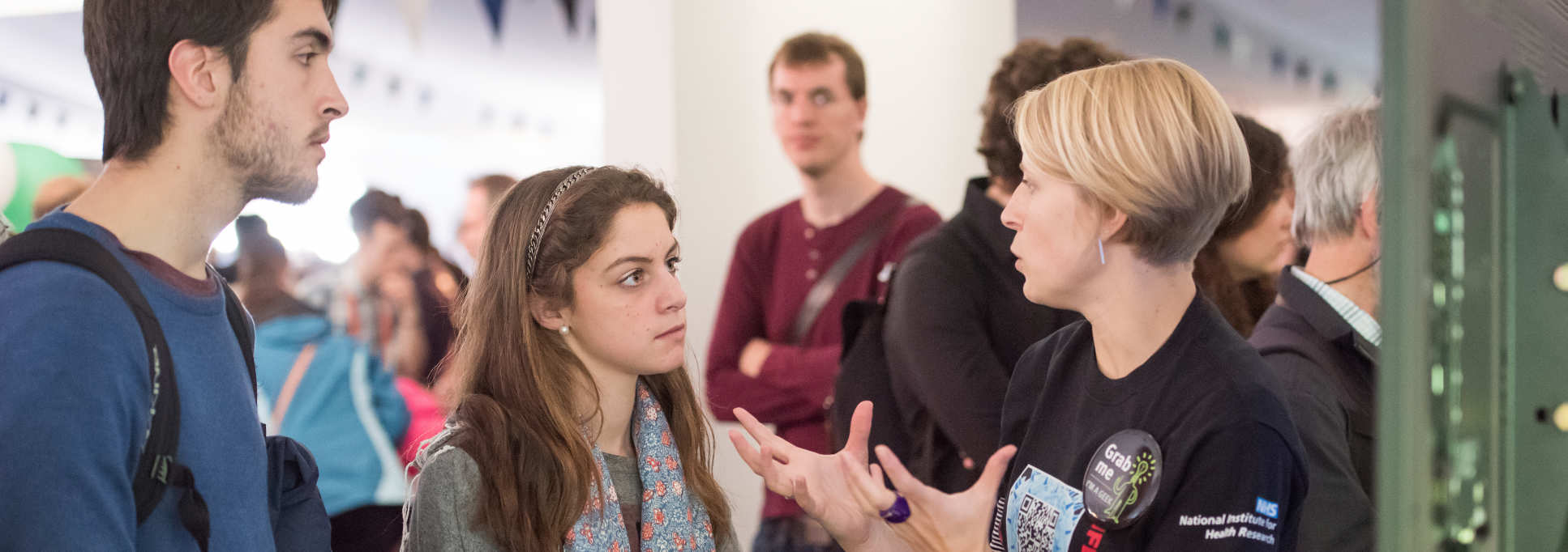 Staff engaging with the public