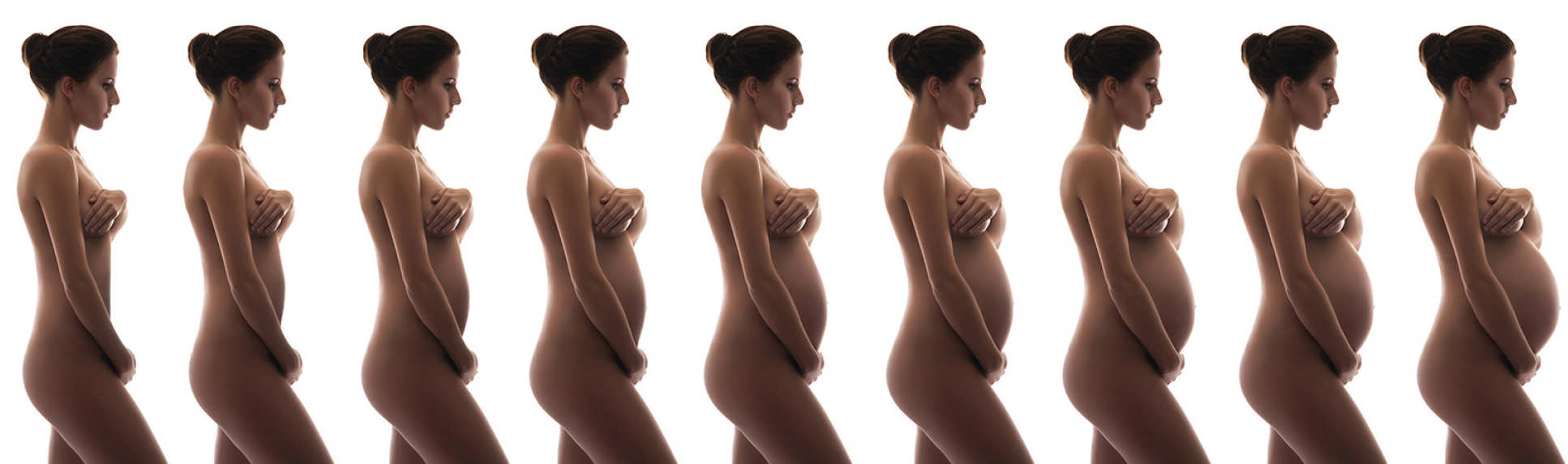Women in different stages of pregnancy 