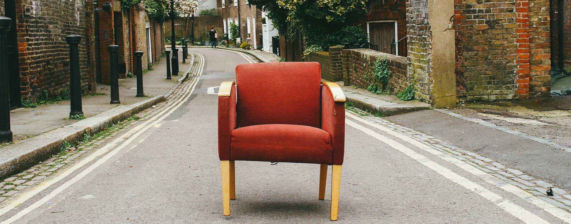 Chair in middle of a residential street