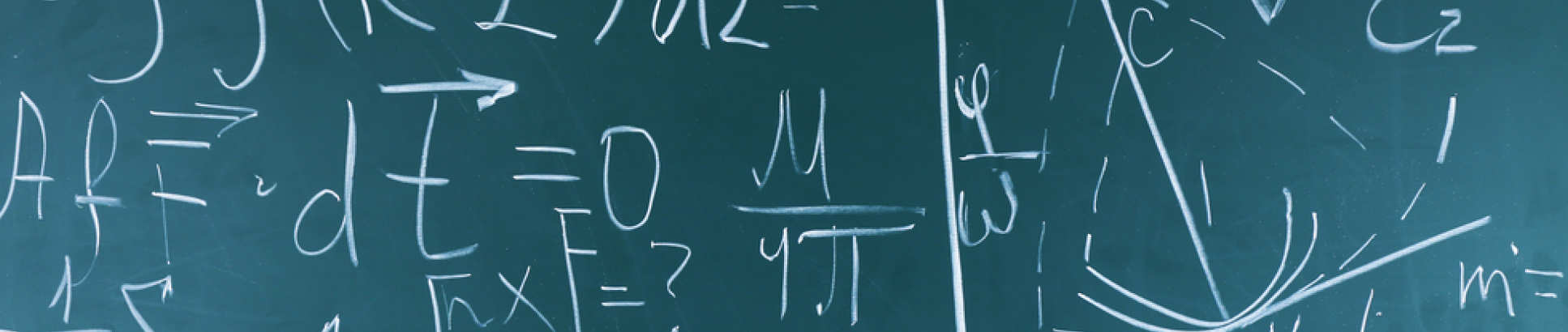 Maths equations on a board