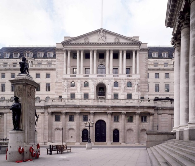 Exterior of the Bank of England building