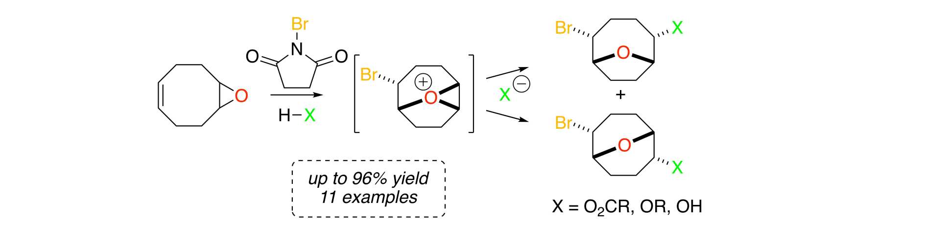 Intramolecular Bromonium Ion Assisted Epoxide Ring-Opening: Capture of the Oxonium Ion with an Added External Nucleophile