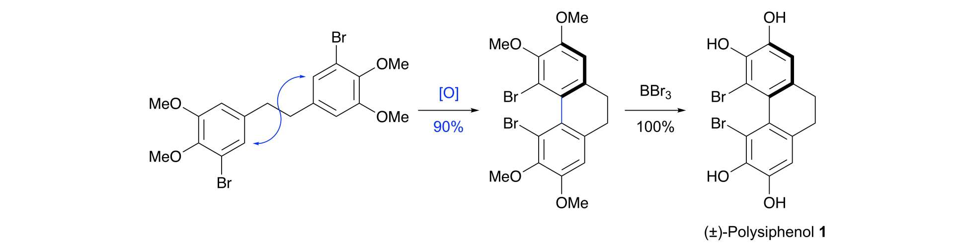 Total Synthesis of the Marine Metabolite (±)-Polysiphenol via Highly Regioselective Intramolecular Oxidative Coupling