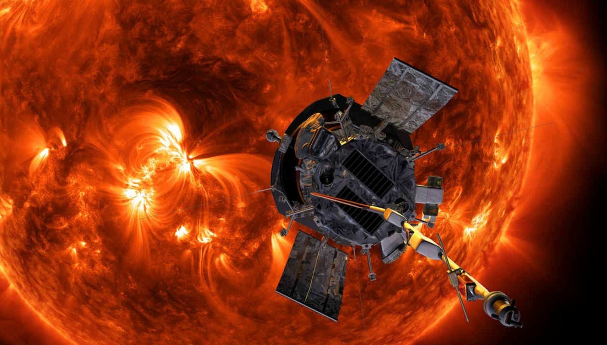 Artist's Impression of Parker Solar Probe with the Sun