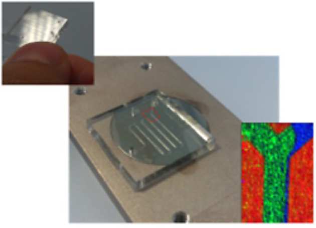 Microfluidic device on silicon ATR crystal