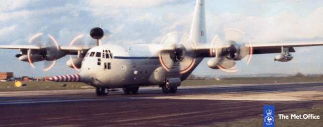 The former Met Office C130 on which TAFTS was deployed in 1999 for its test flights