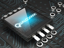 Qualcomm microchip with logo