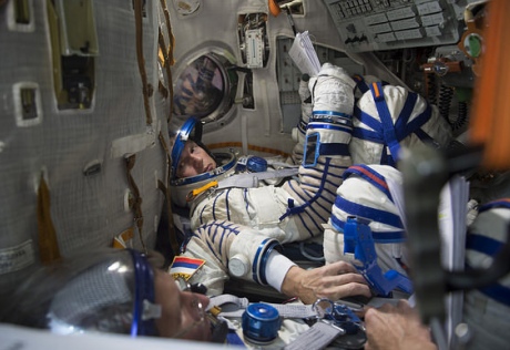 Andreas in Soyuz rocket