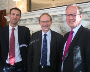 Speakers Jonathan Grant of PwC and James Hughes of DECC with Peter Unwin, Chief Executive of WIG