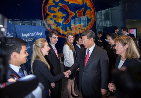 Xi with students