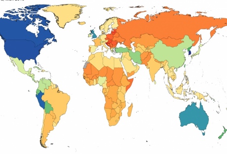 The proportion of men with high blood pressure in 2015 