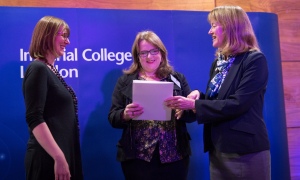Ellen Dowell and Professor Sara Rankin accept the award