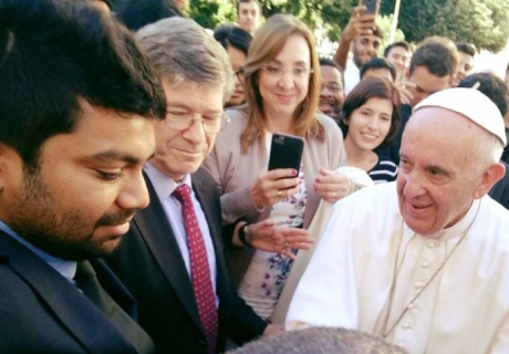 Imperial graduate Malav Sanghavi meets the Pope