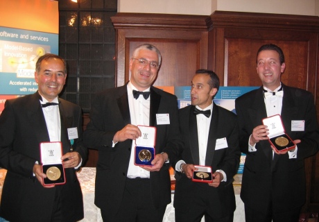 Receiving the MacRobert Award alongside other co-founders of the spinout Process Systems Enterprise