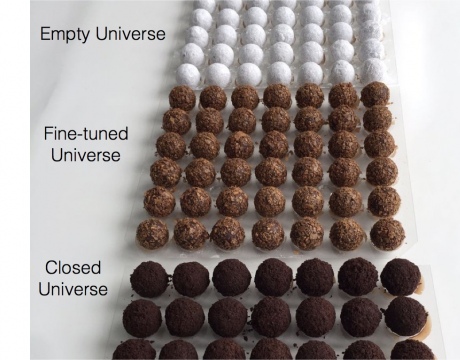 Three trays of chocolates of differing lightness