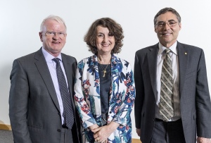 Professor James Stirling, Professor Simone Buitendijk and Professor Carl Wieman