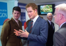 HRH Prince Harry during his visit to the Centre for Blast Injury Studies