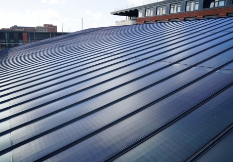 Roof of solar panels
