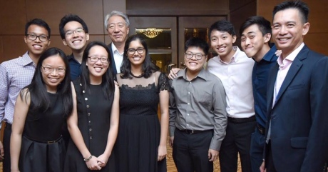 Singapore's Deputy PM Teo with current students