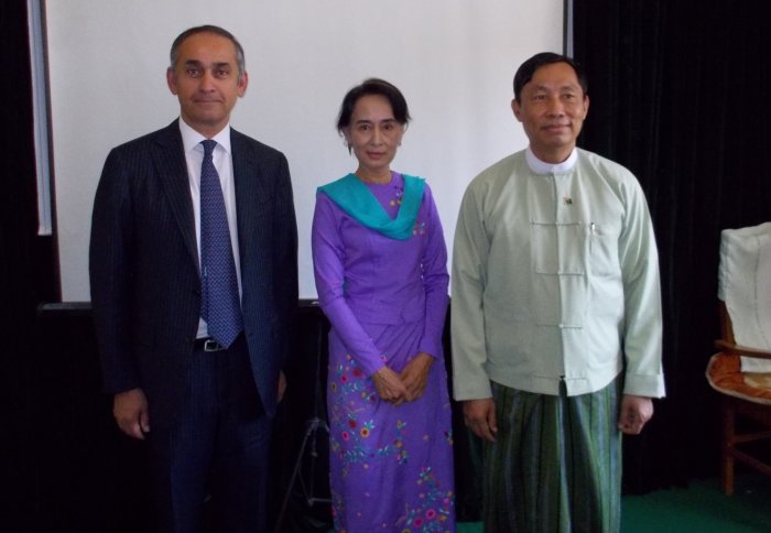 Lord Darzi, Aung San Suu Kyi and Thura Shwe Mann