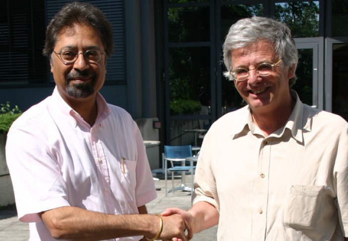 Professor Jim Virdee and Dr Michel Della Negra