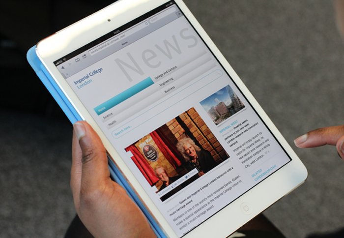 News site on an iPad