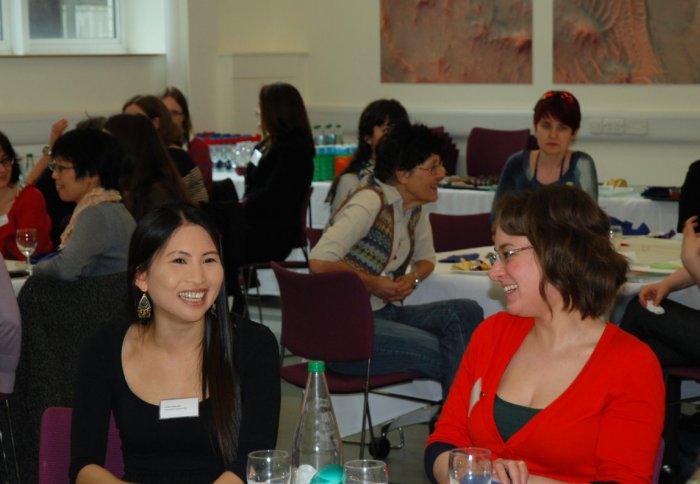 Female staff discuss ways to improve self confidence at the Women in Engineering forum