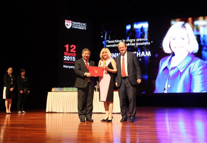 Jenny Higham receives her award